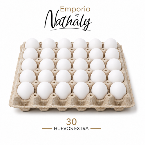 Bandeja huevos extra blanco 30 unidades de gallina libre